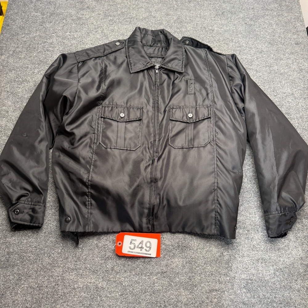 Tact Squad Men's LARGE Black Zip Pockets Quilted Removable Liner Side Zip Vents
